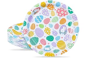ZVK Easter Egg 10 Inch Paper Plates: Perfect for Hopping Celebrations!