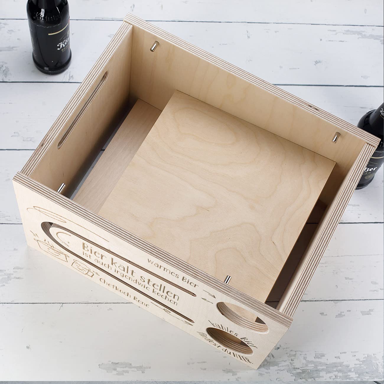 Herz & Heim® Männer-Geschenk Bierrutsche mit persönlicher Gravur Bier kalt Stellen ist wie Kochen