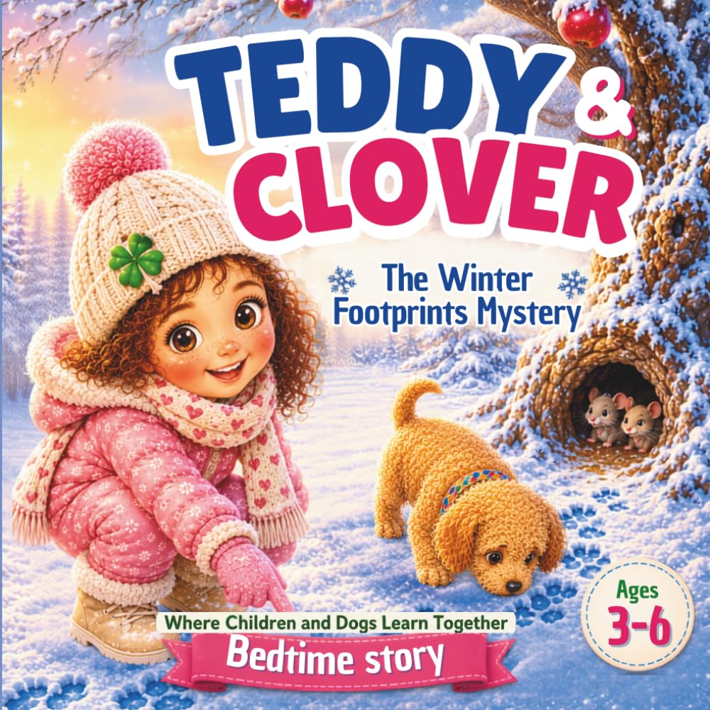 Teddy & Clover: The Winter Footprints Mystery: A Cozy Winter Bedtime Story About Friendship, Kindness, and an Unexpected Discovery