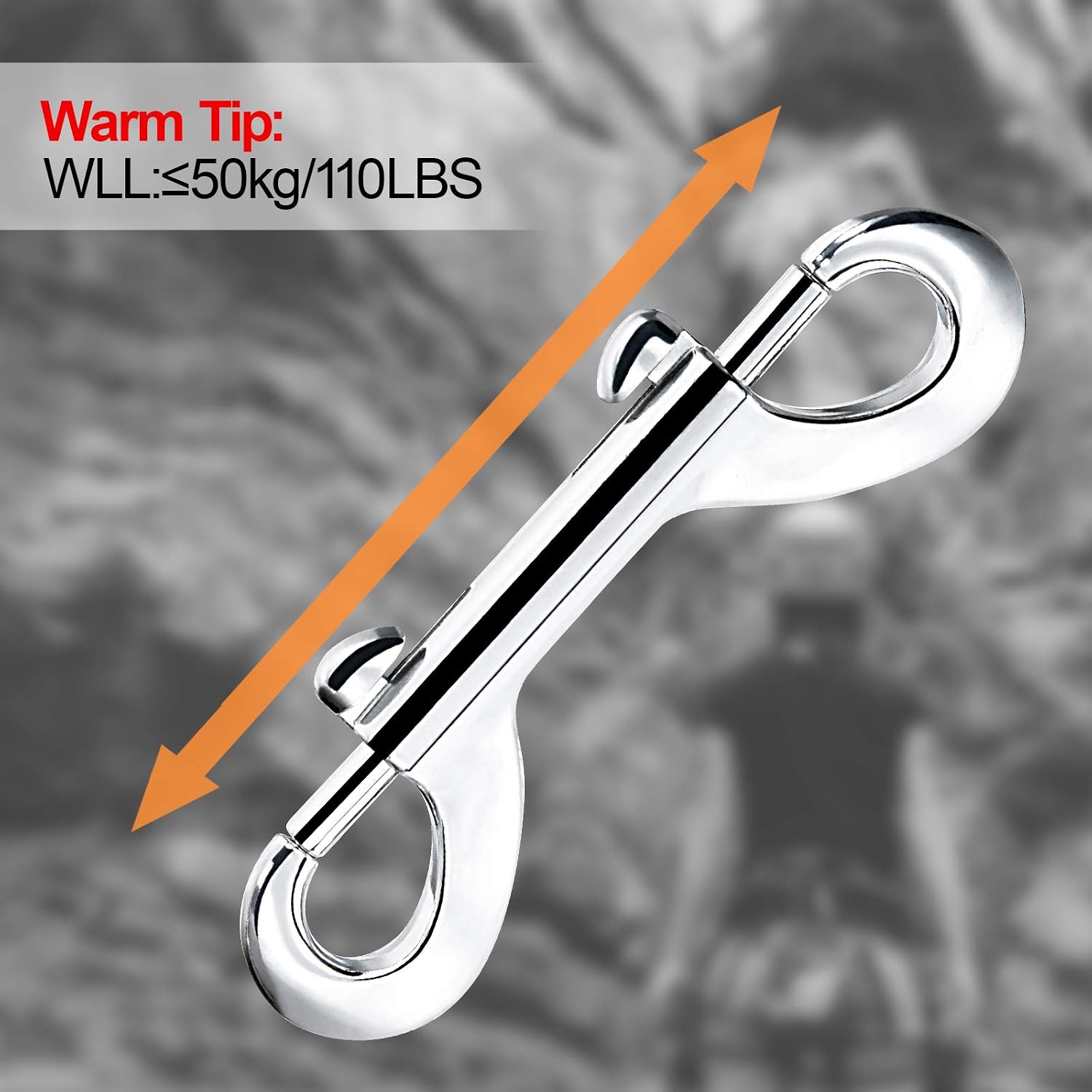 Double Ended Bolt Snap Hook,3.5" Zinc Alloy Metal Clips Key Holder,Trigger Chain Clips,Pack of 6