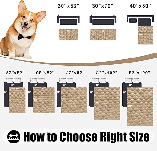 Miniatura 6 de Smiry - Manta impermeable suave, reversible y lavable para perros, cama para gatos y perros a prueba de fugas, funda para sofá y muebles, 52 x 82