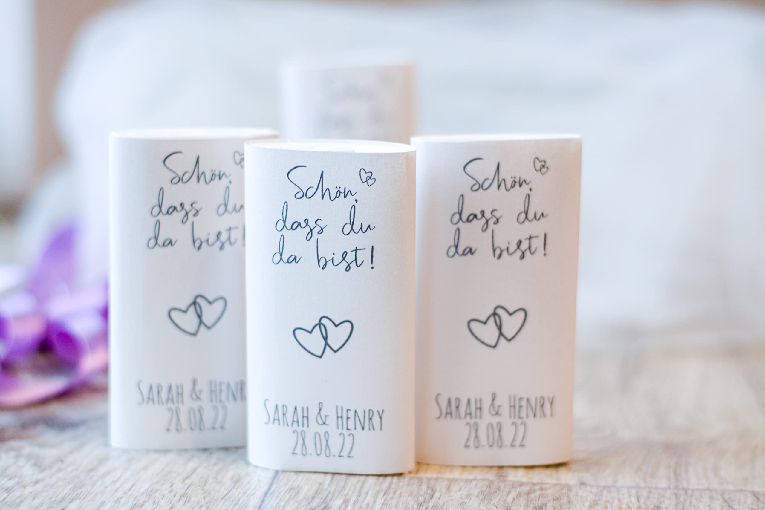 Lacrime di gioia, matrimonio con fazzoletti, bomboniere personalizzate (lacrime di gioia, set da 50 pezzi)