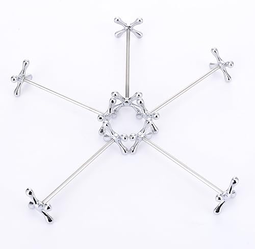 Miniatura 5 de ChezMax Juego de 5 palillos de aleación de zinc, cuchara, tenedores, cuchillos, vajilla de descanso, color oro rosa