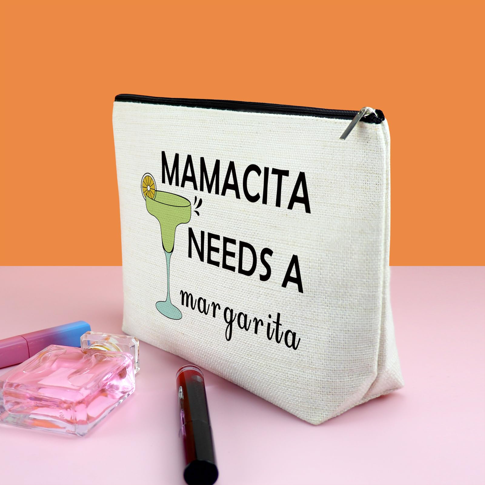 Drinking Lover Gift for Women Margarita Lover Gift Makeup Bag Tequila Cocktail Present Cosmetic Bag Girl Bartender Trip Bachelorette Party Christmas Birthday Present for Sister Bff Travel Pouch
