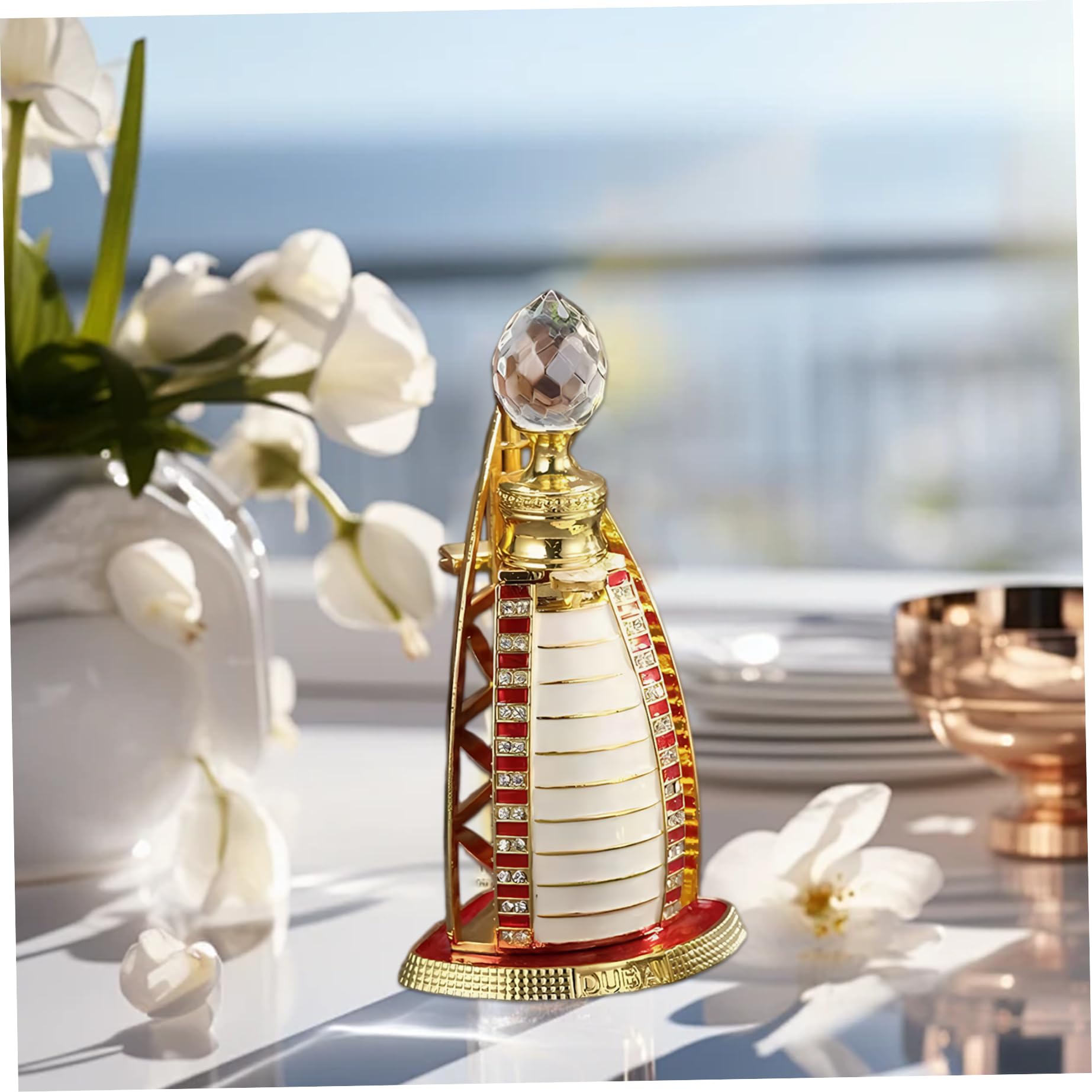 Aceite de perfume árabe, fragancia de larga duración de 15 ml, perfume de Dubái con lujosa botella con forma de velero para mujer, decoración del Hogar