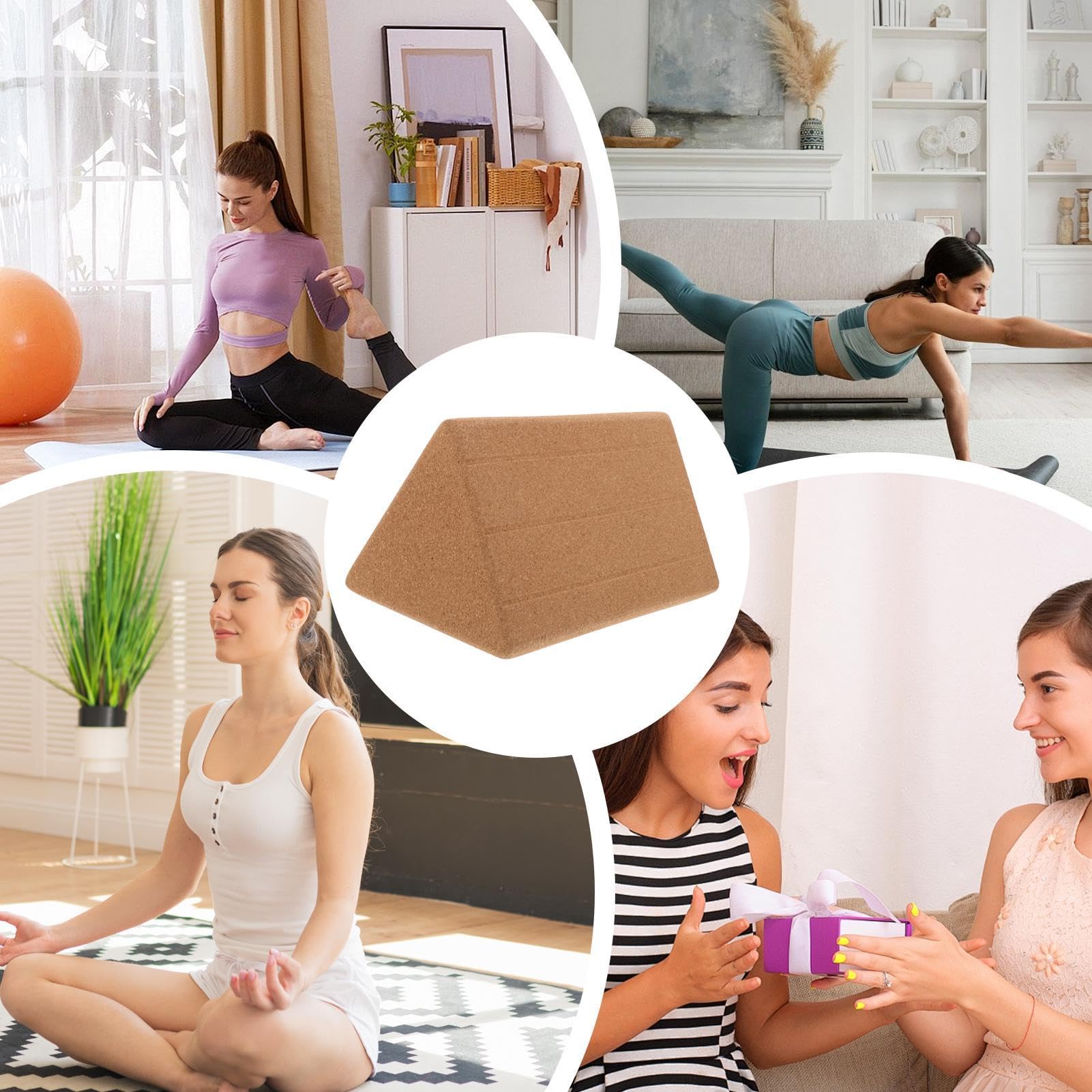 Bloc De Yoga Triangulaire 2-en-1 - Fitness, Gym, Durable - Noir - Neuf