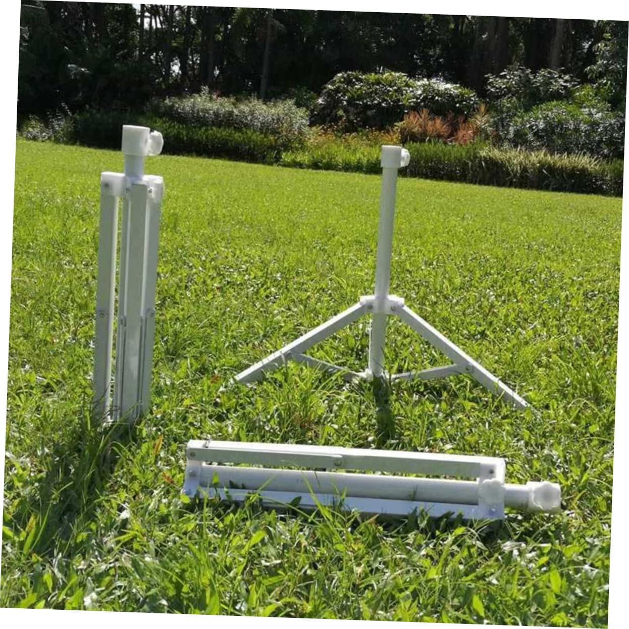 Outdoor Patio Umbrella Base Holder Tripod Stand Iron Sunshade Umbrella Fixing Stand Stable Support for Garden and Beach Use