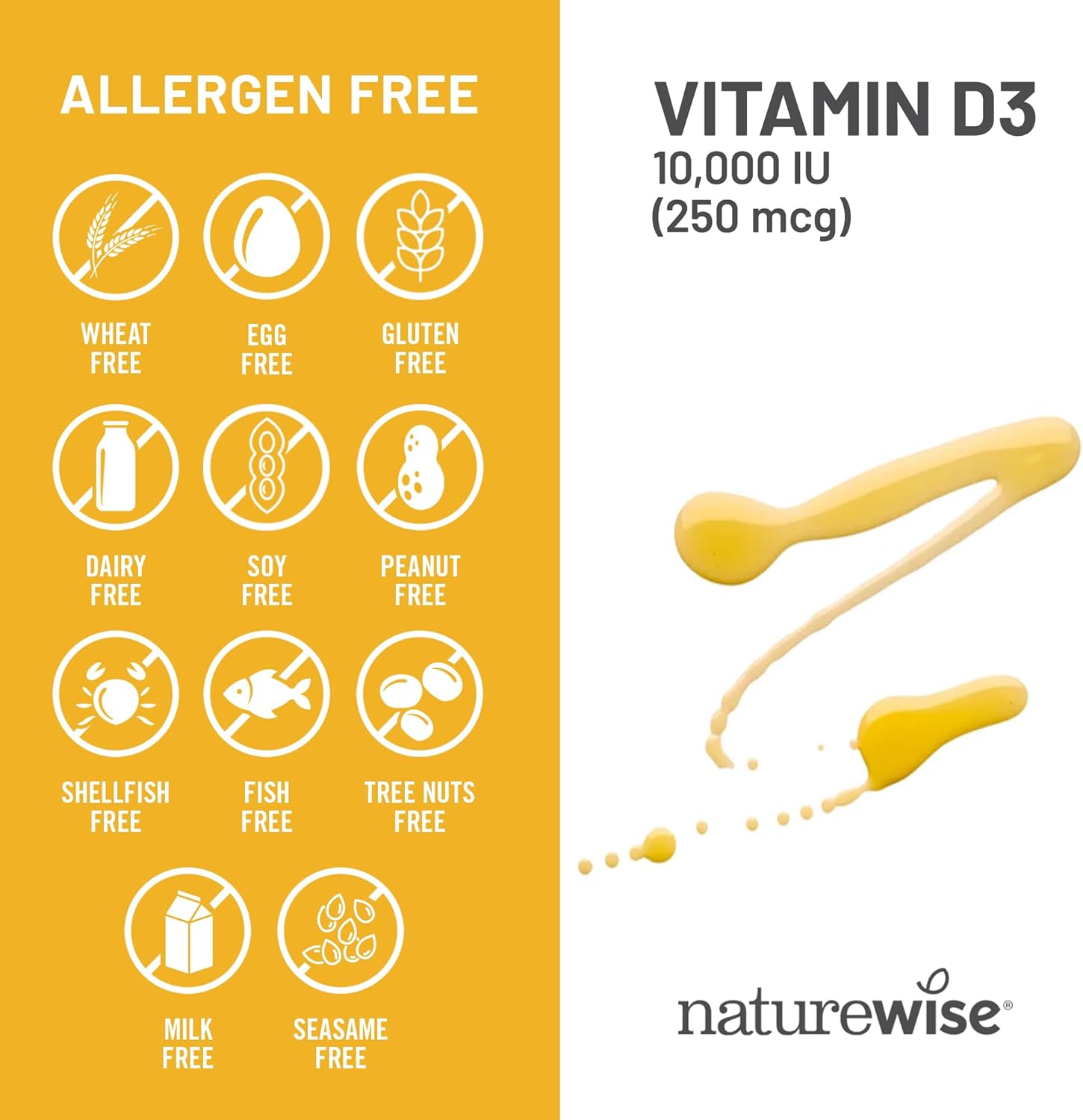 NatureWise Vitamin D3 10,000IU (250 mcg) 30-Day Supply - High Potency for Healthy Immune Support & Muscle Function, Non-GMO, Gluten-Free in Organic Extra Virgin Olive Oil, (Mini Softgel), 30 Count - Image 5