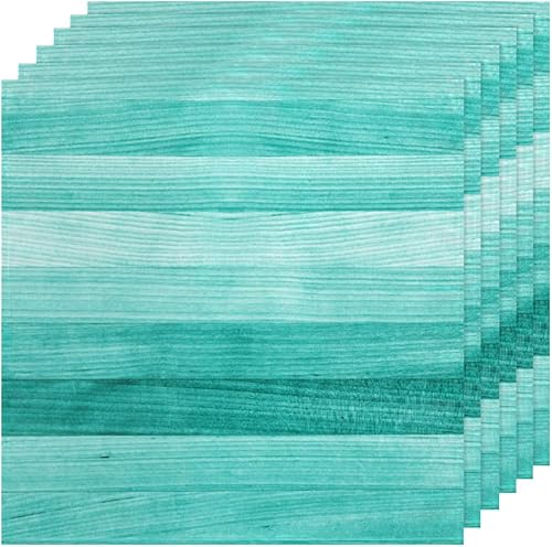 Miniatura 6 de Cloth Napkins Set of 6 Blue Wood 20x20 Inch Cloth Napkins Wooden Texture Washable Reusable Kitchen Dinner Napkins Table Decor for Wedding, Holiday