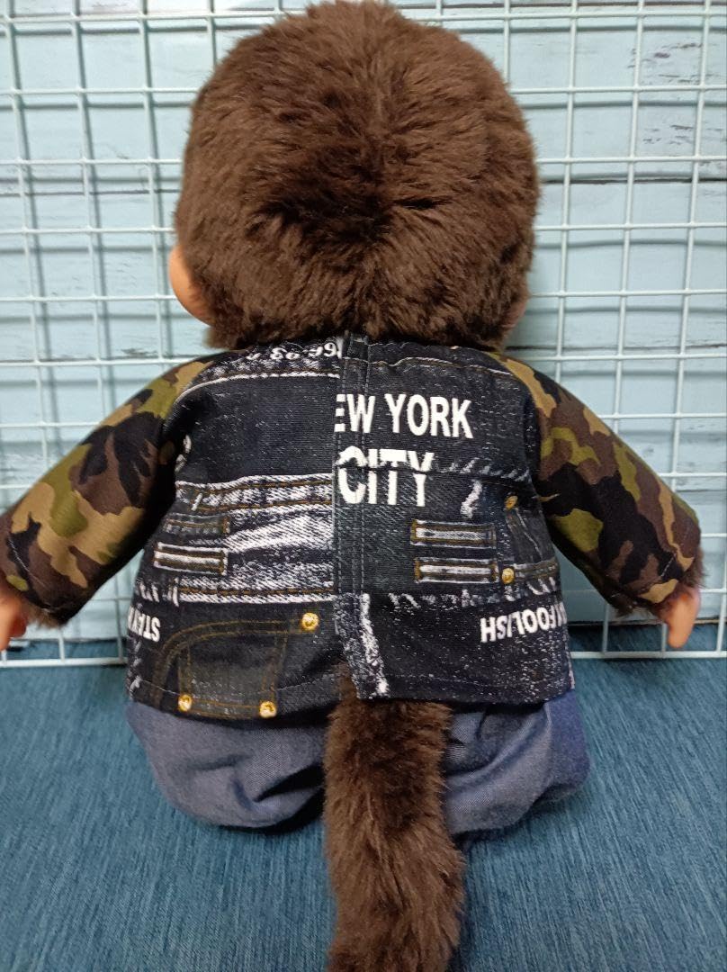 モンチッチＬサイズハンドメイド服（前後どっちでもOK♪アウター） モンチッチLサイズハンドメイド服（前後どっちでもOK♪アウター