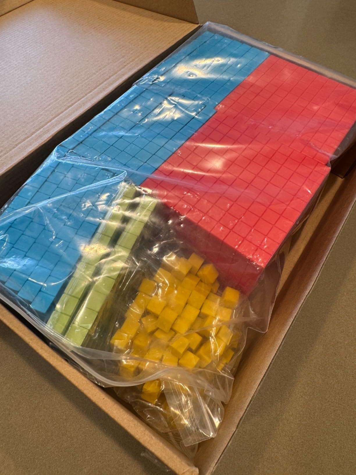 Wettarn 242 Pcs Base Ten Blocks Plastic Math Manipulatives Place Value ...