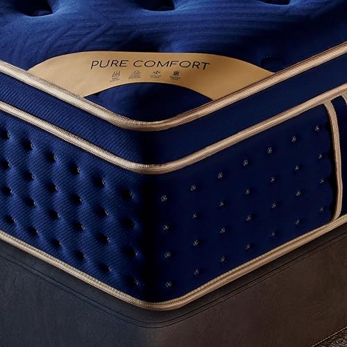 Queen mattress 14 inch,Queen Size Mattresses in a Box,Memory Foam Hybrid Mattress,with Individual Pocket Spring for Motion Isolation &Lumbar Support & Pressure Relief,Fiberglass-Free,Medium Firm