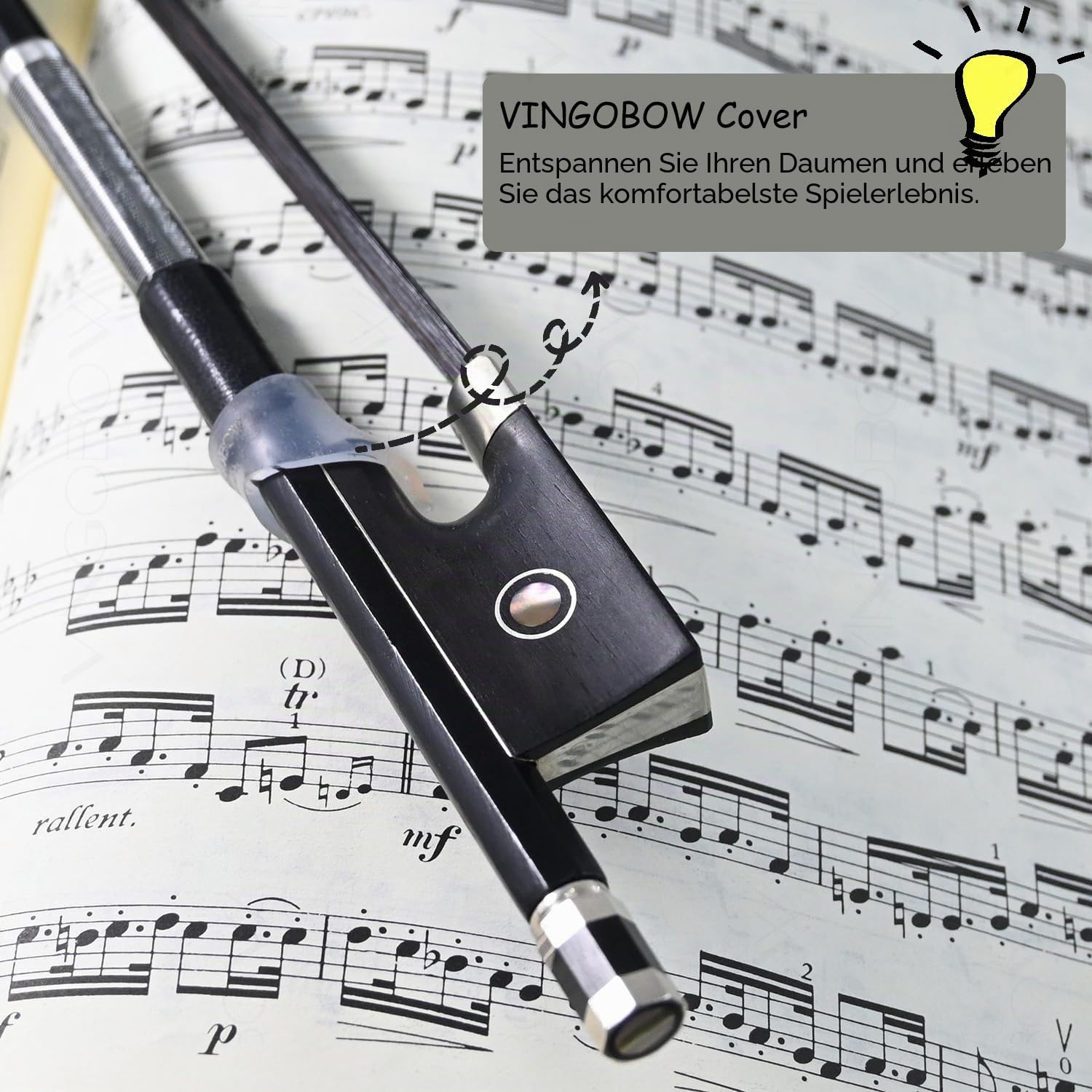 Geigenbogen Violine Geigen bogen Kohlefaser Carbon Bow Schwarzes Rosshaar für lauteren Klang 4/4
