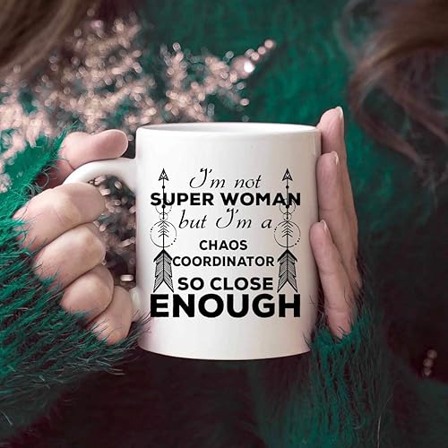 Miniatura 2 de Taza de regalo de la camiseta del Coordinador del Caos de las mujeres de Super Women | Jefes gerentes administración gobernador hombres mujeres
