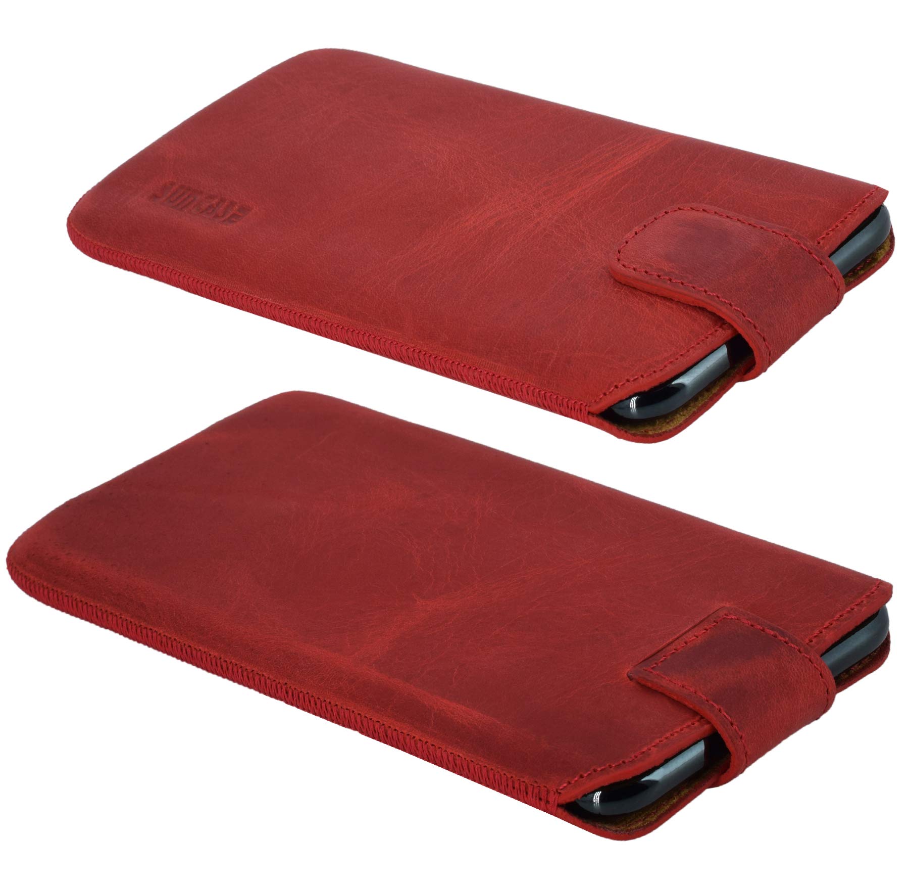 Suncase Custodia in vera pelle per Huawei Mate 20 Lite, con