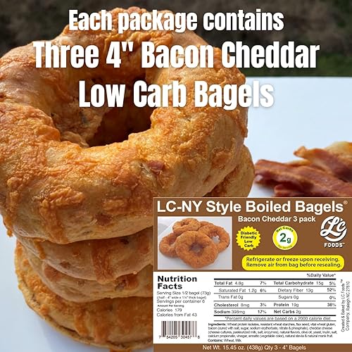 Miniatura 63 de Bagels jaspeados bajos en carbohidratos estilo NY (3 unidades) Todo natural Alto en proteínas y fibra Sin azúcar Keto Hecho a mano