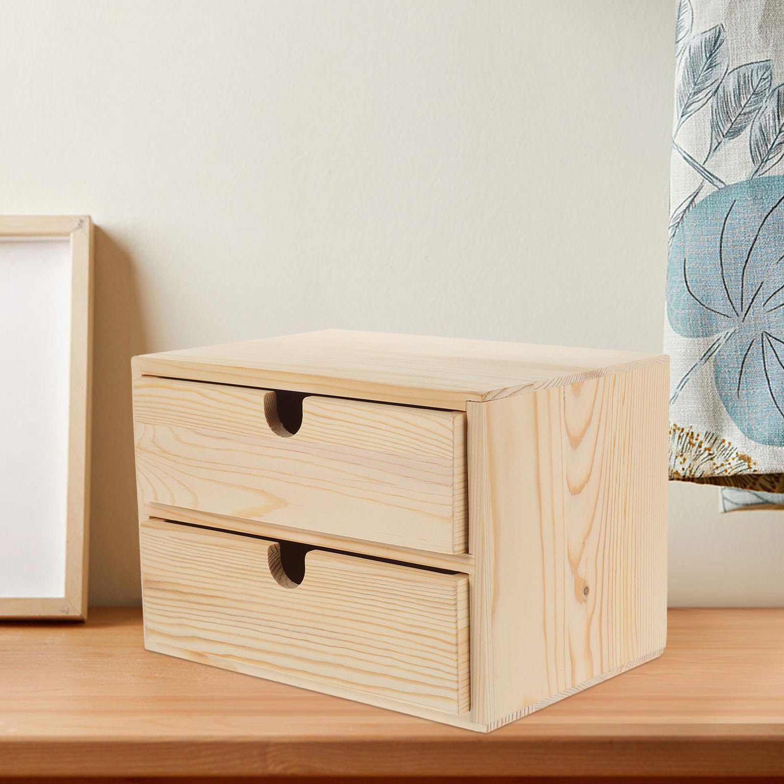 Cassettiera in Legno Cassetti Multistrato Mobiletto Vintage per Gioielli e Accessori da Tavolo Compatto per Ufficio e Casa Ampio Spazio di Stoccaggio
