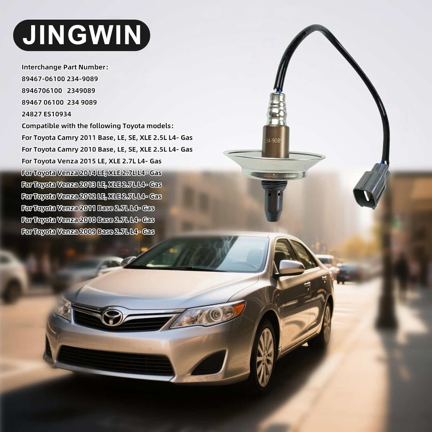 234-9089 Oxygen O2 Sensor Upstream Heated Air Fuel Ratio Sensor 89467-06100 250-54059 Compatible with 2010-2011 T0Y0TA Camry 2ARFE 2.5L 2009-2015 T0Y0TA Venza 1ARFE 2.7L L4