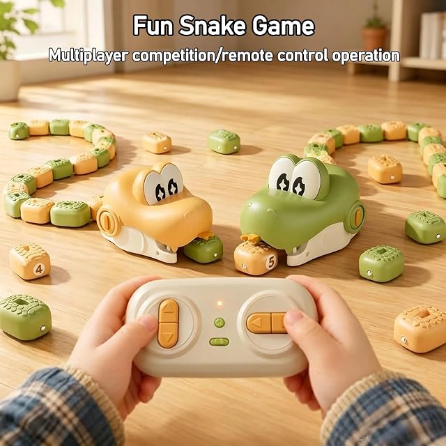 Foto 3 de 8 de mzvoo Magnetic Snake Game Toy Eating Itself,Remote Control Snake Toy,Sound Light (A)