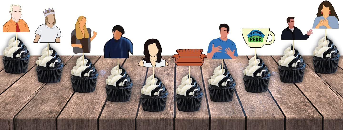 Festiko®Friends Birthday Party Decorations- Friends Party Decorations,Birthday Party Supplies-10 Pcs Cupcake Topper