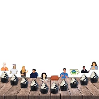 Festiko®Friends Birthday Party Decorations- Friends Party Decorations,Birthday Party Supplies-10 Pcs Cupcake Topper