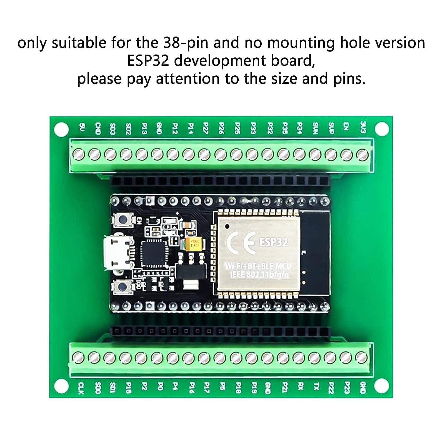 Lot De 3 Cartes D'extension GPIO Pour ESP32-WROOM-32 - Shield 38 Broches 1 En 2 Pour Développement
