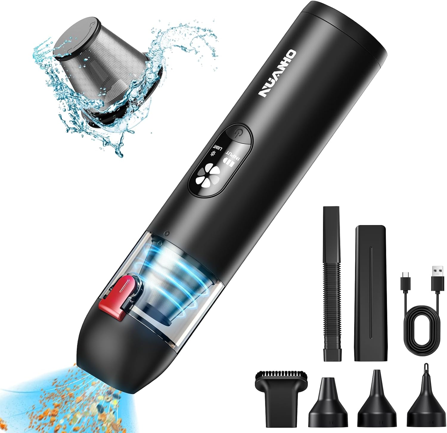 Hand Held Car Vacuum Cleaner, 15000Pa High Powers 5-in-1 Portable Lightweight Mini Vacuum Cleaner for Car, Home & Pet Hair Hand Held Car Vacuum Cleaner, 15000Pa High Powers 5-in-1 Portable Lightweight Mini Vacuum Cleaner for Car, Home & Pet Hair