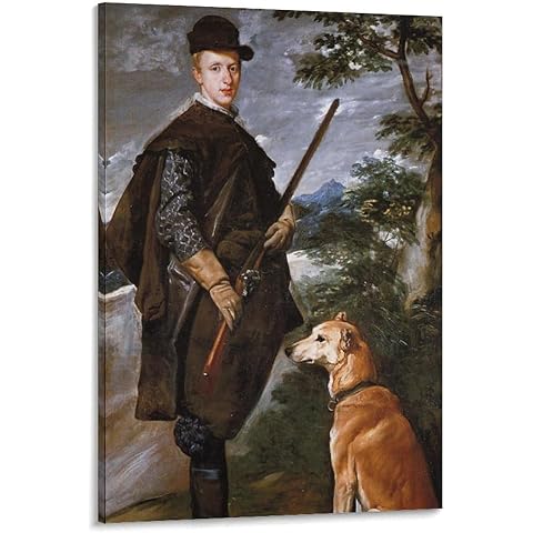 Portrait of Cardinal Infante Ferdinand of Austria with Gun And Dog,Diego Velázquez,Baroque Art, Oil Painting Posters Canvas Wall Art Poster Decorative Bedroom Modern Home Print Picture Artworks Poster