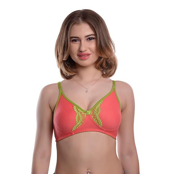 Butterfly Design Bra for Women Everyday Wear Full Coverage Underwire Regular Polycotton Bras Pack of 3