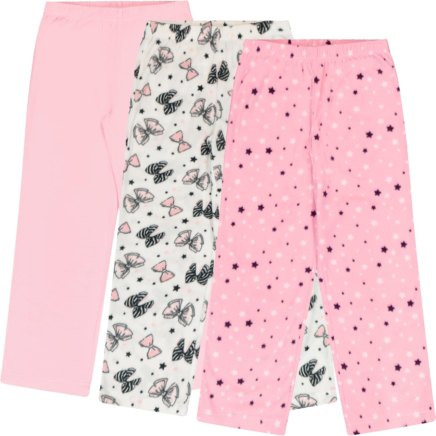 Mad Dog Girl's Pajama Pants - 2/3 Pack, Soft Micro Fleece Fashion Sleepwear Lounge. Sizes: 6-16