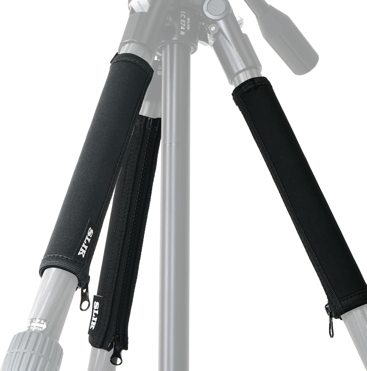 SLIK 209837 TRIPOD GRIP Tripod Grip, Set of 3, Tripod Grip, Compatible with Pipe Diameters 0.9 - 1.1 inches (24 - 27 mm), Neoprene, Cold Protection, Zipper Type