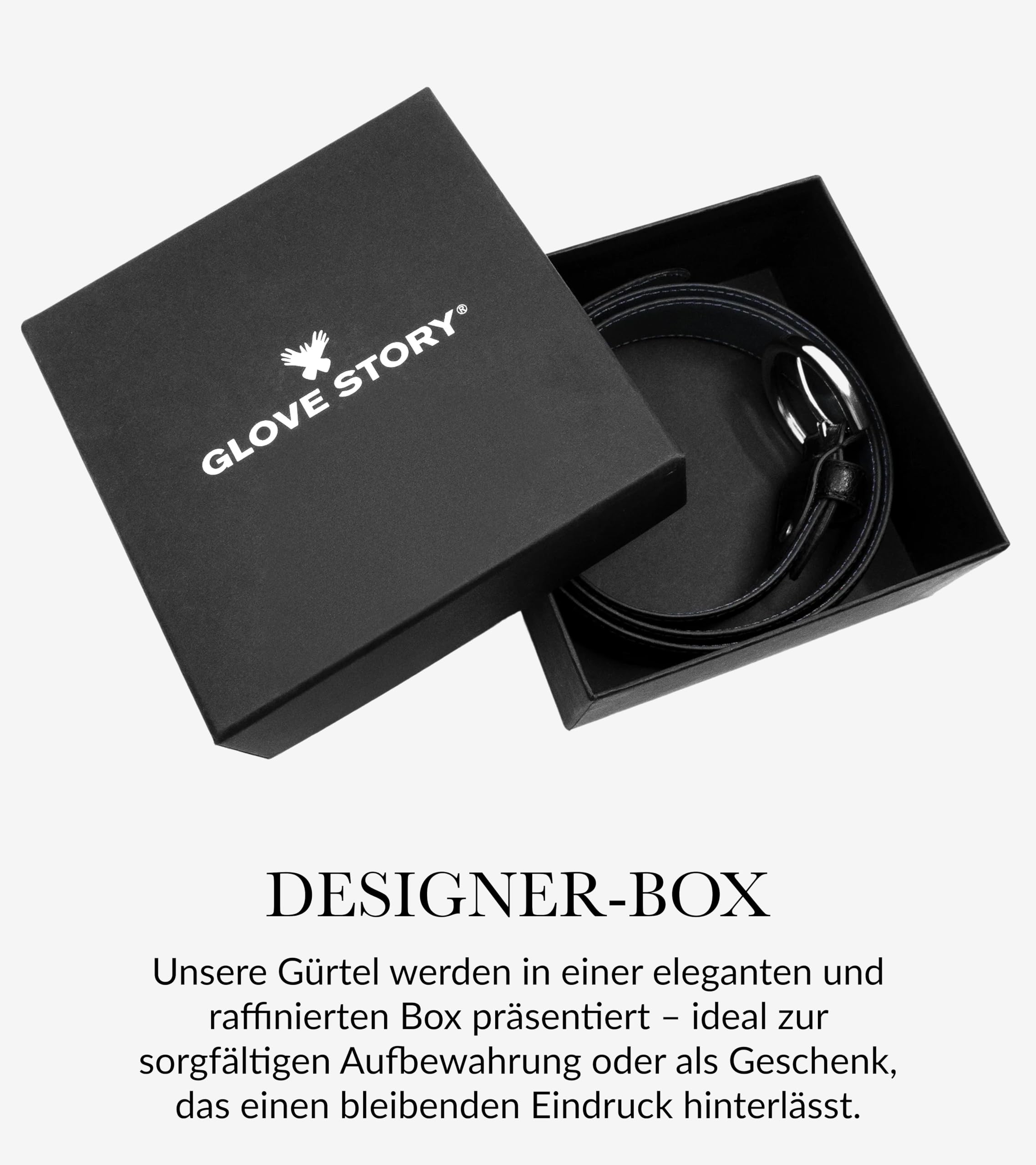 GLOVE STORY Ledergürtel Herren – Wendegürtel Echtleder, verstellbar ohne Löcher, Herrengürtel Leder Schwarz Braun, eleganter Gürtel Herren 35mm, Gurtel
