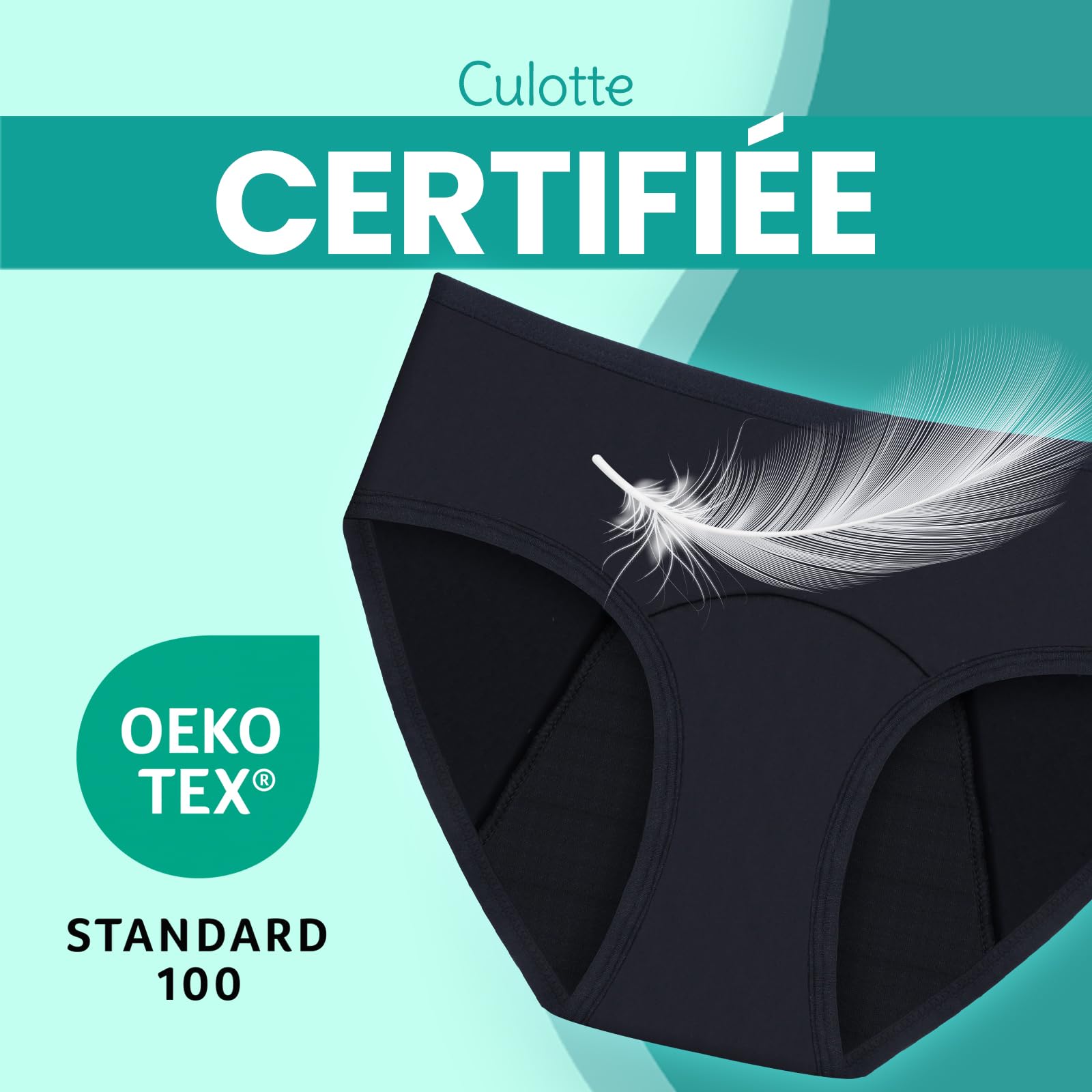 Culotte Menstruelle Sincère - Taille S - Couleur Noire - Neuve Avec étiquettes
