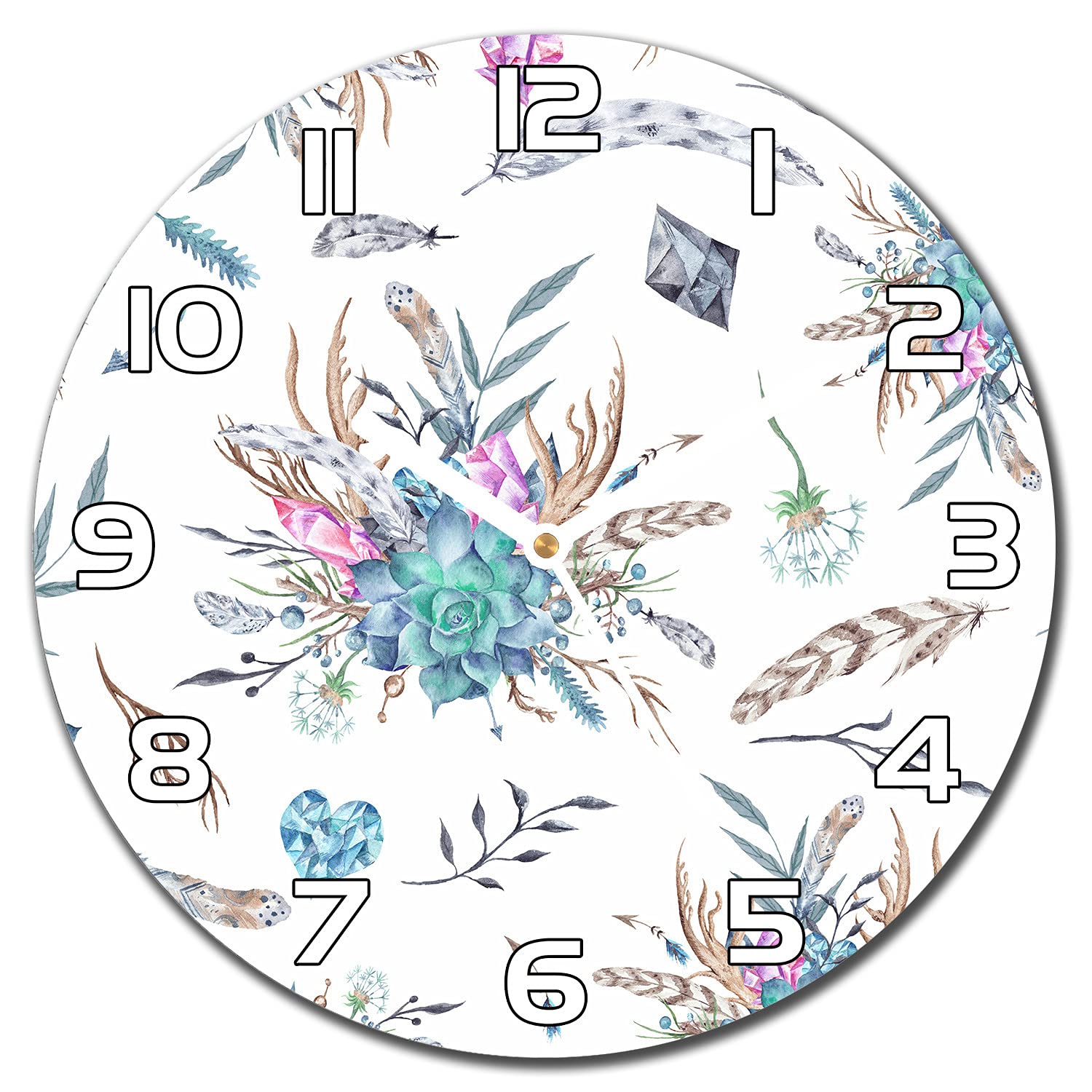 Horloge en verre de sécurité 30 cm avec impression moderne haute définition