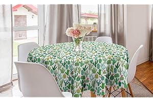 Ambesonne Cactus Round Tablecloth - An Oasis Of Southwestern Style