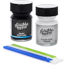 ScratchesHappen Exact-Match Touch Up Paint Kit - Black Sapphire Metallic 452 for Volvo - Essential Paint + Clear Coat