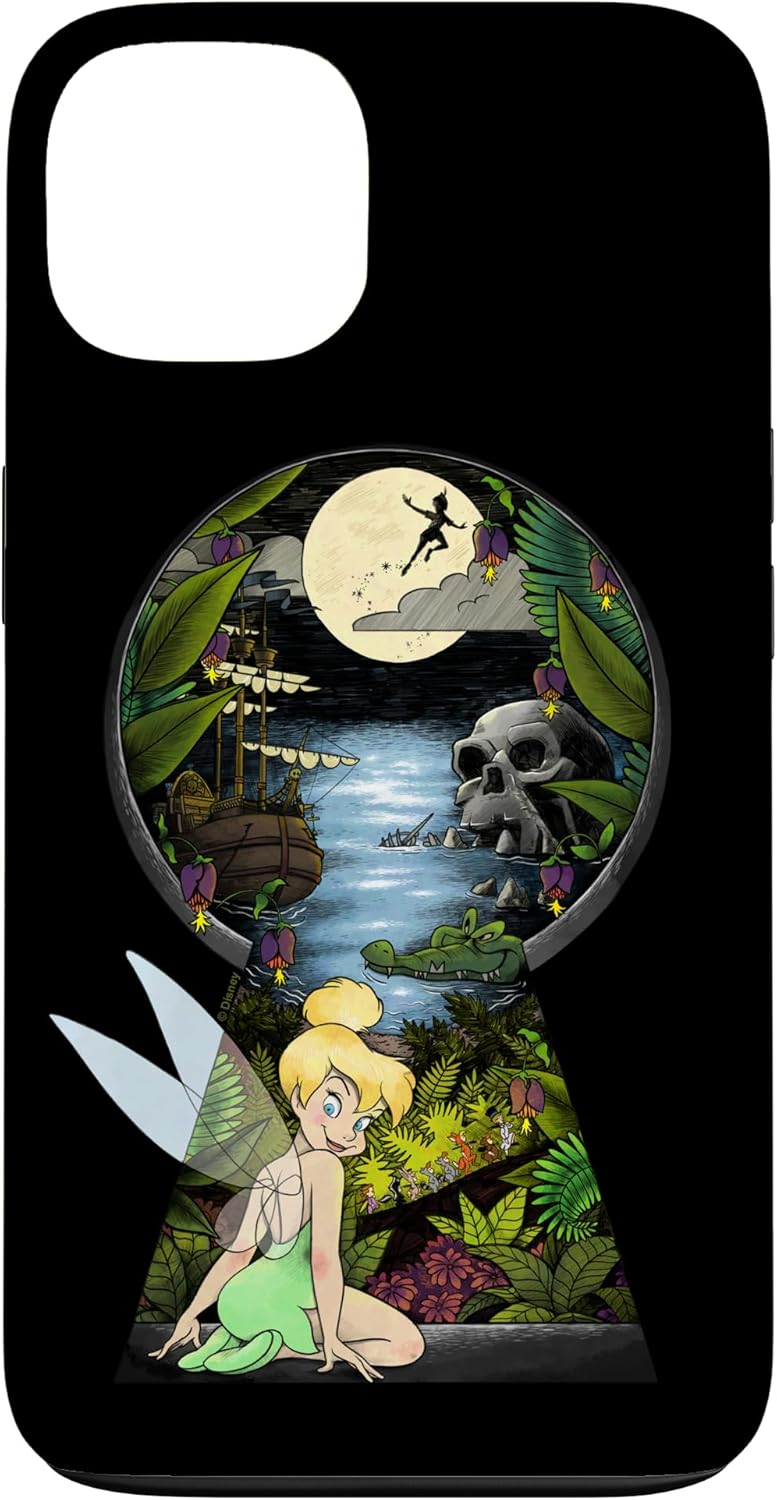 Disney Peter Pan Tinker Bell Keyhole Night Landscape Case for iPhone 13 Pro Max