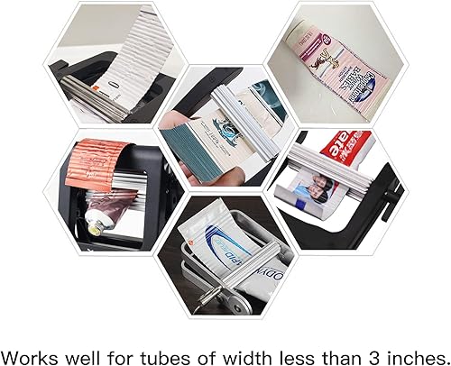 Miniatura 5 de PERFEHAIR Herramienta exprimidora de tubos de pintura, rodillo de presión de tubo de metal rodante para pasta de dientes, color de cabello, tubo de