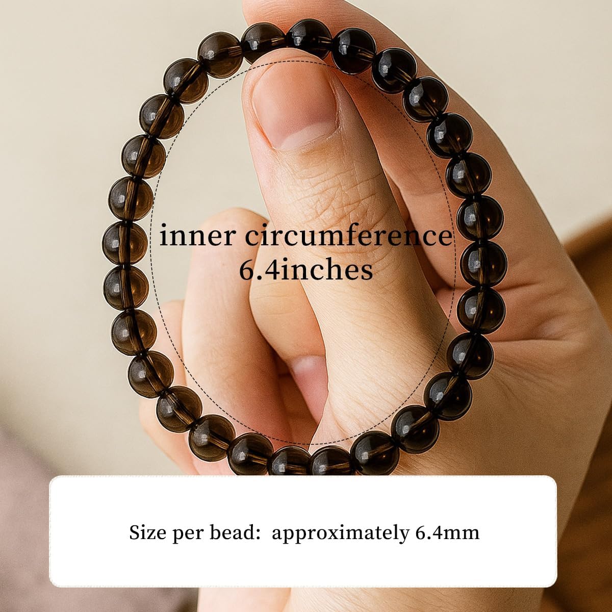 6mm Natural Gemstone Beaded Bracelet for Women, Dainty Round Crystal Stretch Bracelets, Spiritual Healing & Calming Stone Jewelry Gift - Image 4