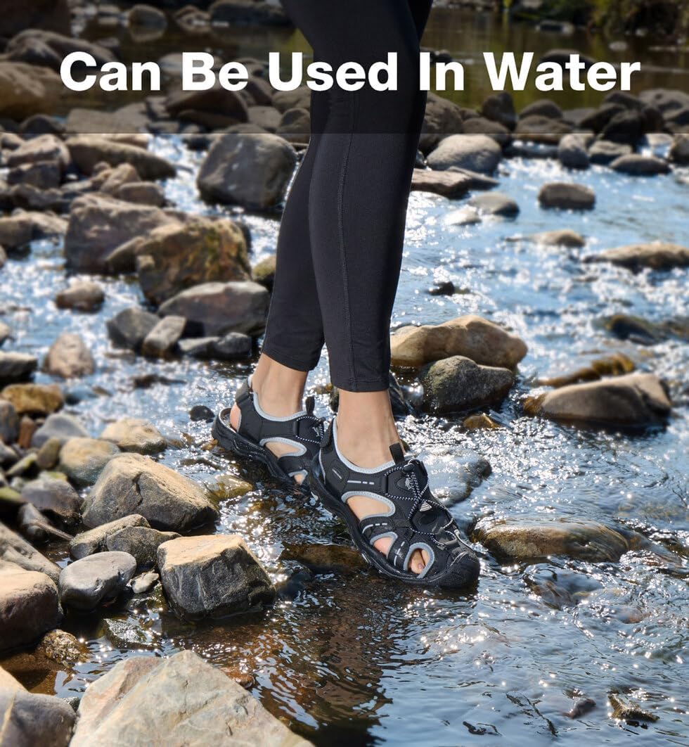 CAMEL CROWN Women's Waterproof Hiking Sandals Anti-skidding Water Sandals Adjustable Summer Sandals Beach Shoes for Athletic Sport Outdoor Camping Walking