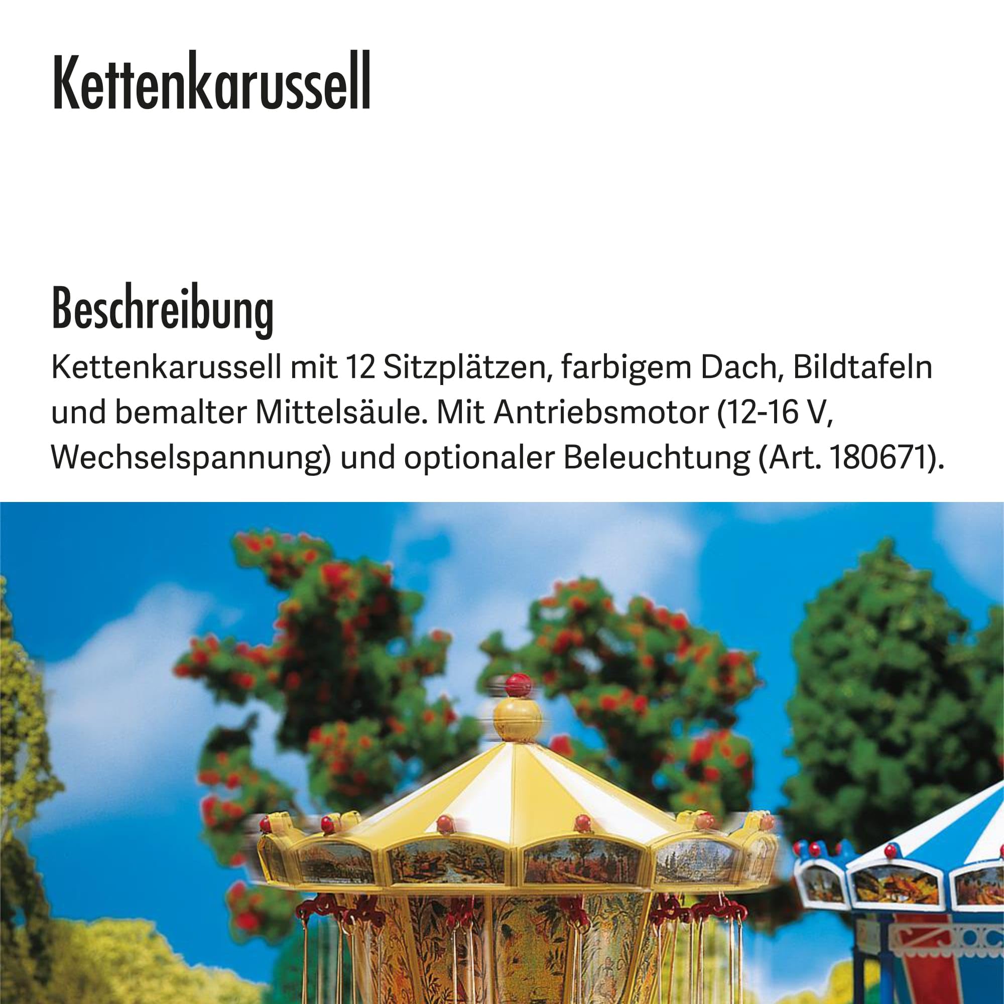 FALLER 242315 - Kettenkarussell mit Motor