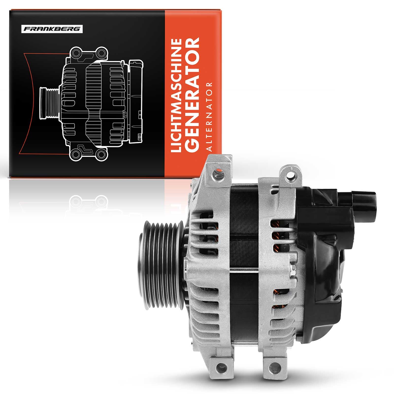 Frankberg Alternador con Polea de Rueda Libre Compatible con CR-V III RE 2.2i-CTDi 4WD CR-V II RD 2.2 CTDi Civic VIII Hatchback FK FN 2.2 CTDi FR-V BE 2.2i-CTDi Accord VII 021080-0010