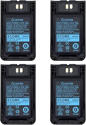 DDONG PLUS (4PCS) KNB-63L Battery KNB-65L [Upgraded] for Kenwood TK-2000 TK-3000 TK-3501 TK-U100 TK-2000E TK-2000K TH-K20 TH-K20A TH-K20E TH-K40A TH-K40E TK-2000M TK-3000K TK-3000K2 TK-3000E Battery