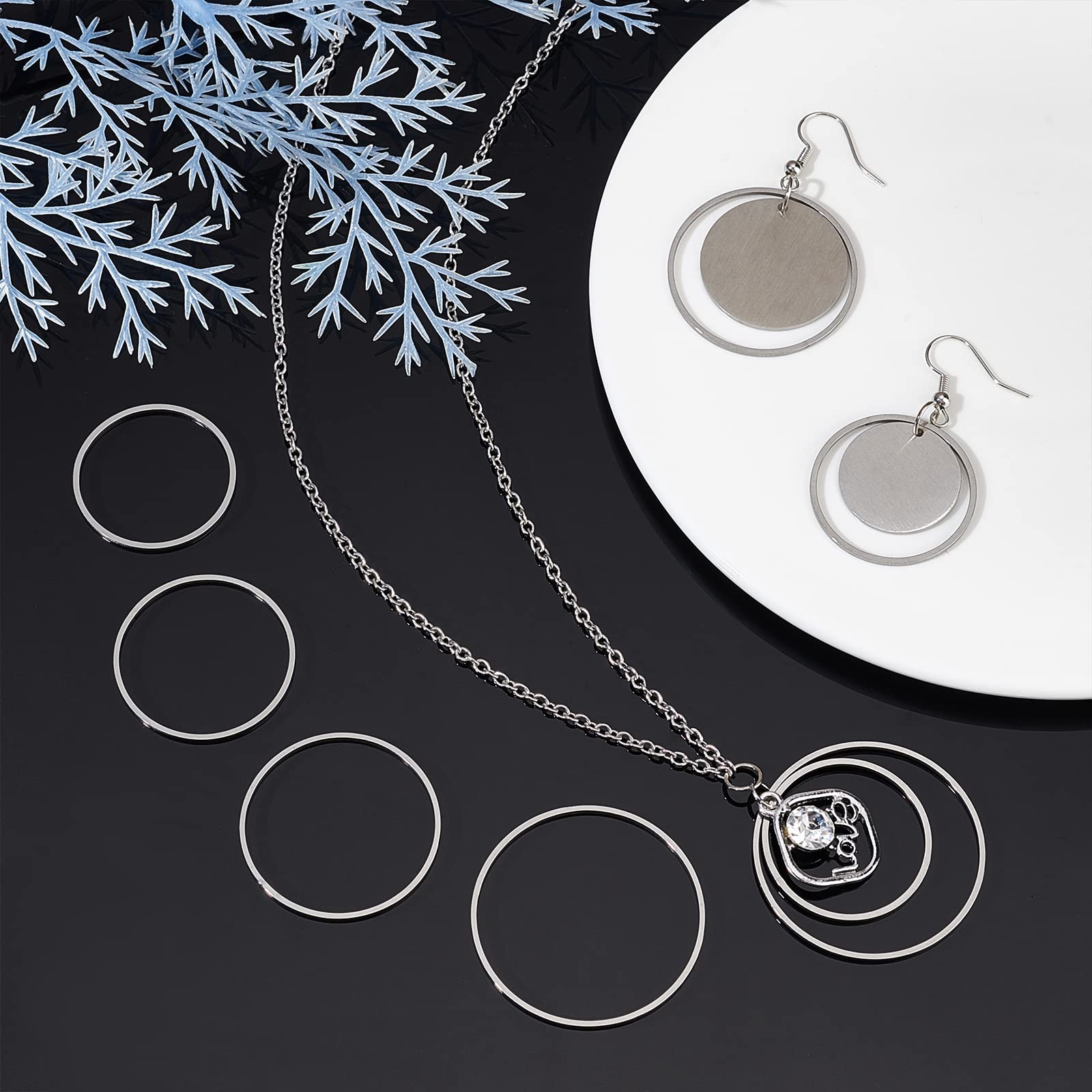 Anelli Di Collegamento Per Gioielli - 90 Pz, Acciaio Inox, Oro E Argento, 20/25/30 Mm - Foto 7