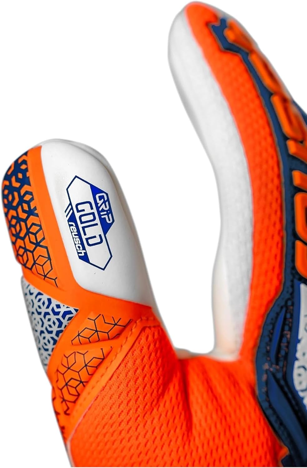 Reusch Attrakt Freegel Gold NC Goalkeeper Gloves | Soccer Goalie Gloves for Unisex with Grip Wet & Dry, Negative Cut Fit