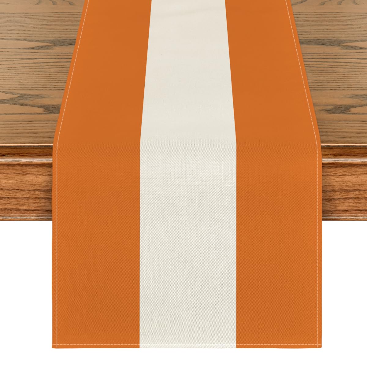 Amazon.com: Artoid Mode Orange White Stripes Fall Table Runner, Autumn ...