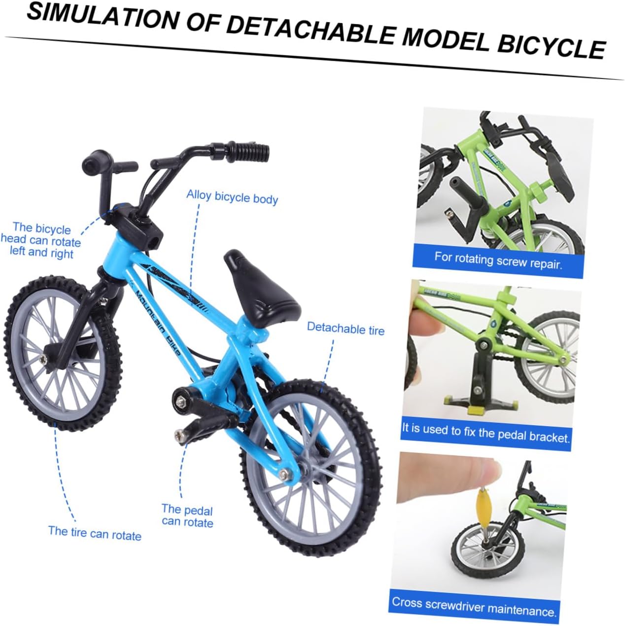 Mini Finger Bike for Adults Alloy Desk Game with Realistic Details Wear Resistant Material Bike Lovers and Finger Sports Enthusiasts