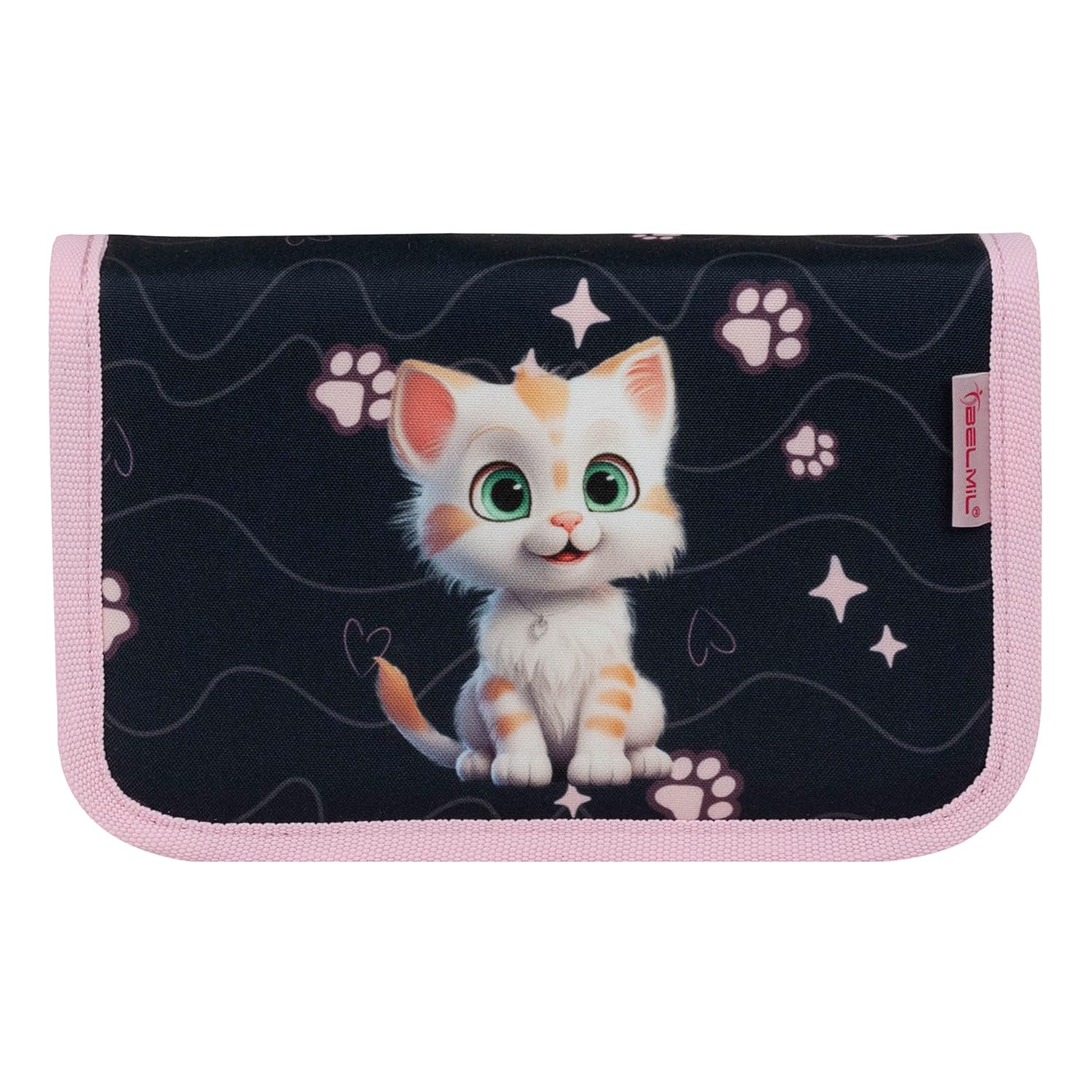 Belmil Schulranzen Set 403-13/AG/S/R 5 - teilig ergonomischer Schulranzen Set mit Regenschutz 1. klasse 2. klasse 3. klasse - Super Leicht 930-990 g/Grundschule (Cute Kitten 2)