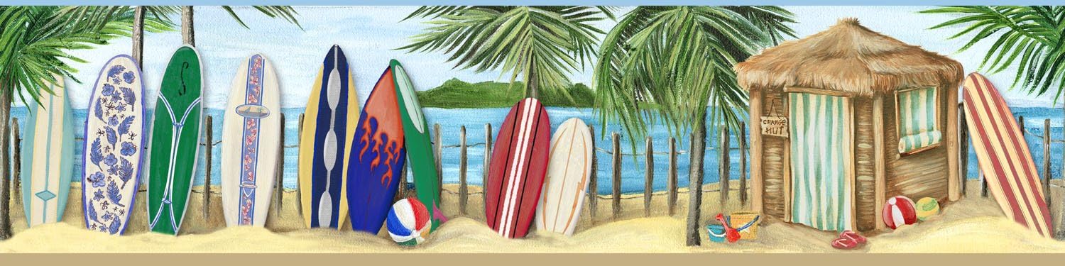 Wall Stickers Surf's Up (Border) (japan import)