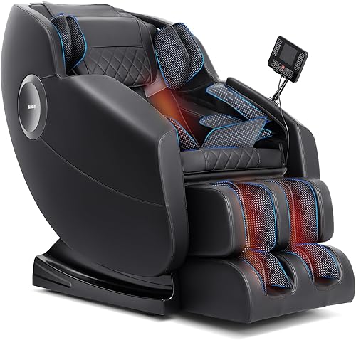 Silla de Masaje, Silla de Masaje de Cuerpo Completo de Gravedad Cero, Sillón Reclinable Shiatsu con 14 Puntos de Masaje, Calefacción Lumbar y de